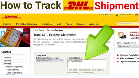 dhl services near me tracking